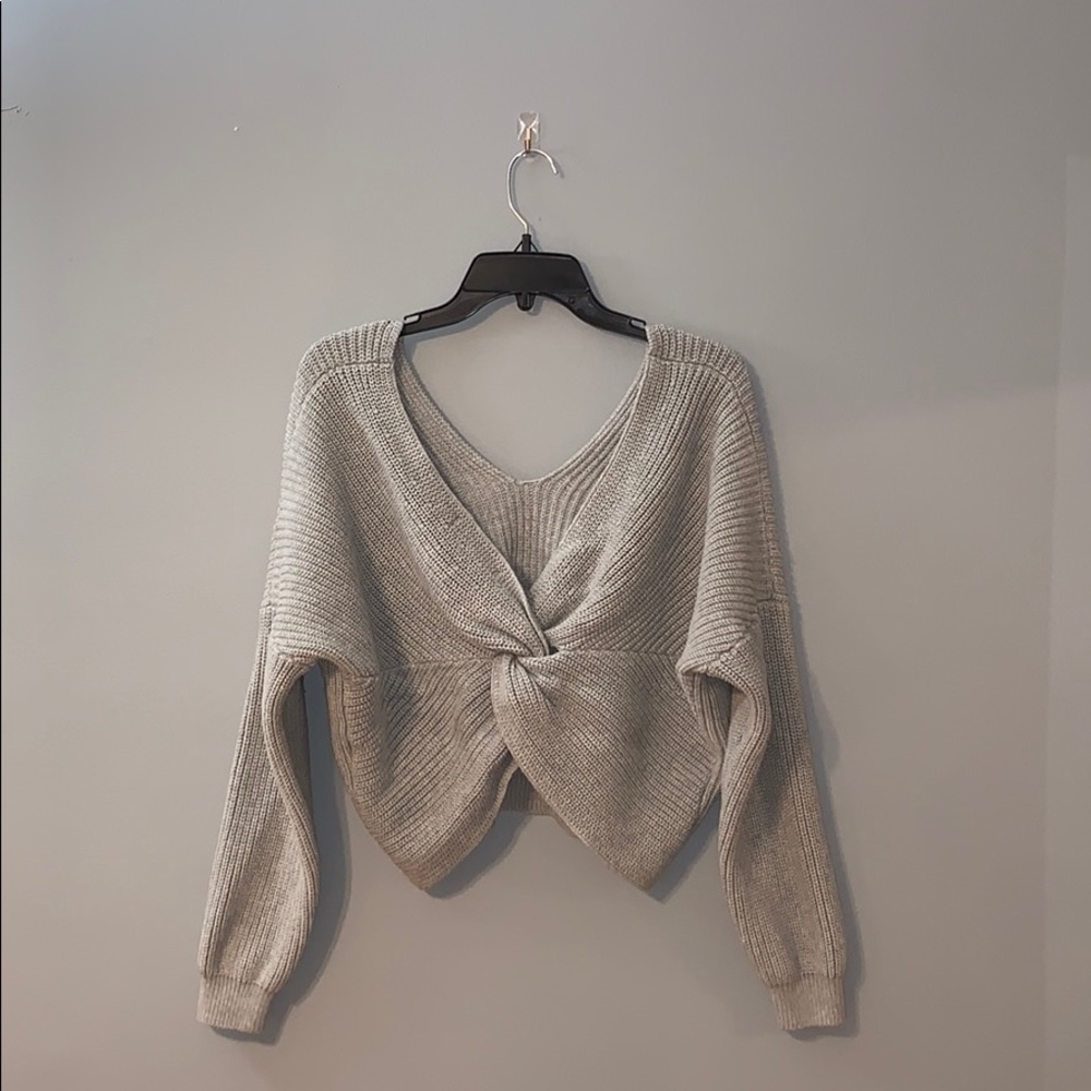 Twist knot sweater